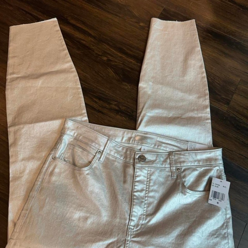 Kut from the Kloth Silver Metallic Jeans